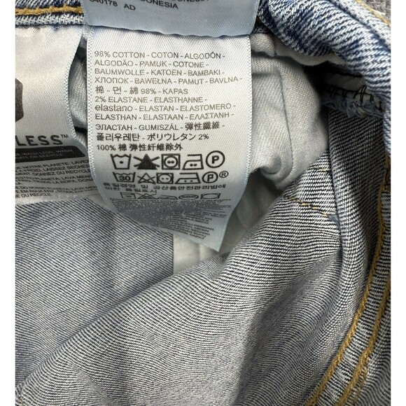 Levis 505 Jeans Men 38x32 (34x29.5) Blue Straight Leg Medium Wash - Picture 6 of 11